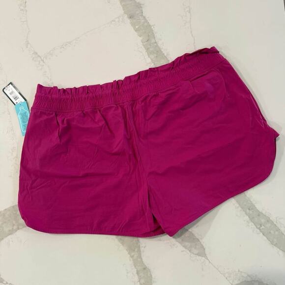 MTA Sport NWT Running Shorts Bike Liner Womens 3X Magenta Cinch Waist Activewear - Picture 7 of 9